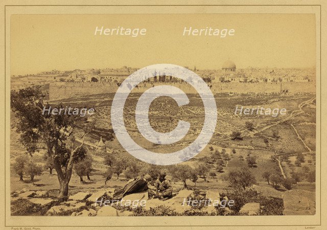 View of the City of Jerusalem from the Mount of Olives, Between 1860 and 1880.