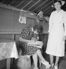 Resident nurse, FSA camp, Farmersville, CA, 1939. Creator: Dorothea Lange.