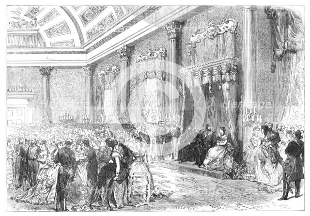 Ball at the British Embassy, Constantinople, in honour of the Prince and Princess of Wales, 1869. Creator: Unknown.