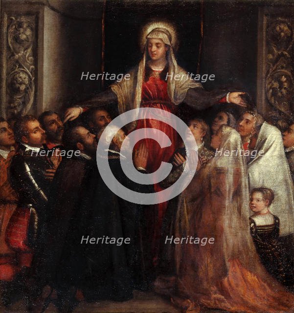 Madonna della Misericordia (Madonna of Mercy), 1573. Creator: Titian (1488-1576).