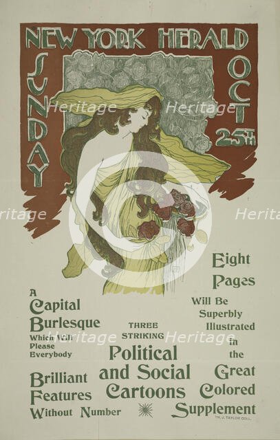 New York Sunday herald. Oct 25th, c1893 - 1897. Creator: Unknown.