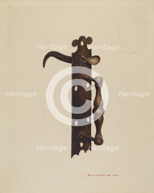 Norfolk Latch, c. 1939. Creator: Samuel W. Ford.