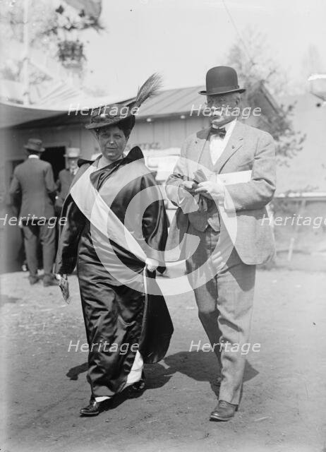 Scott, Mrs. Hugh L., Scott, Hugh L. Major General, U.S.A., Chief of Staff - Horse Show, 1915. Creator: Harris & Ewing.