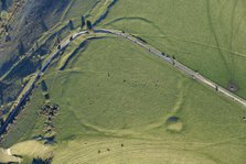 A Neolithic camp or causewayed enclosure earthwork, and bowl barrow earthworks on White..., 2023. Creator: Damian Grady.