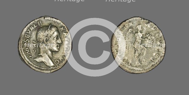 Denarius (Coin) Portraying Emperor Severus Alexander, 228-231. Creator: Unknown.