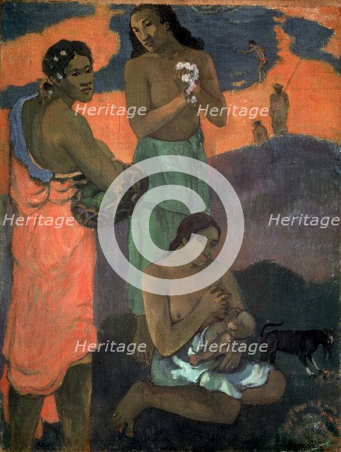 'Women on the Seashore (The Motherhood)', 1899. Artist: Paul Gauguin