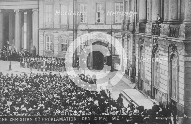 Danish King at Palace Window, 1912. Creator: Bain News Service.
