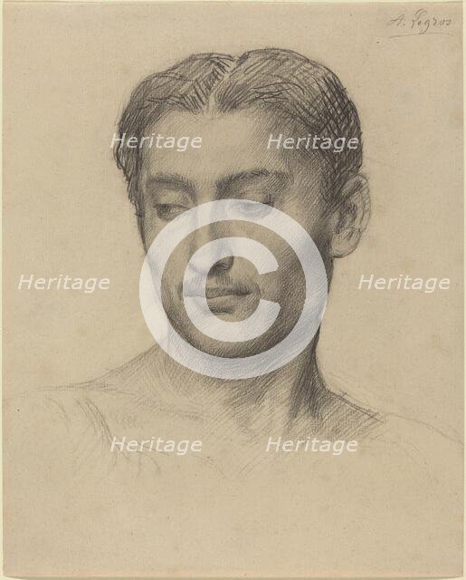 Head of a Young Man. Creator: Alphonse Legros.