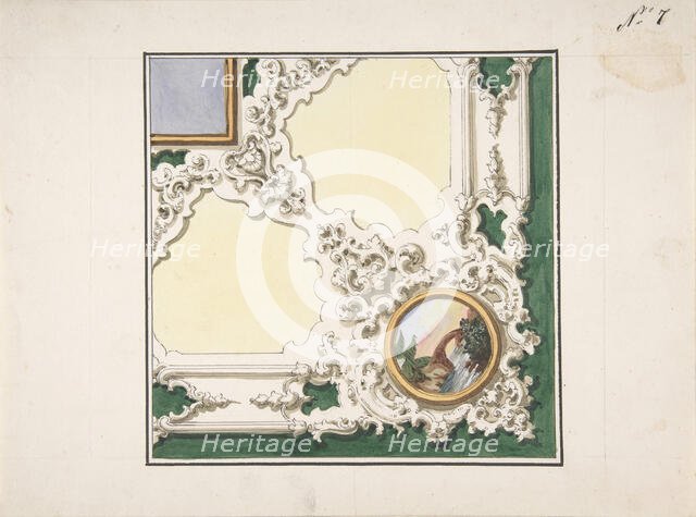 Design for Ceiling Decoration, 1850-70. Creator: Anon.