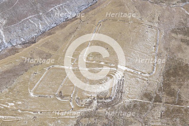 Roman fort, fortlets, camps and a medieval settlement and chapel, Chew Green, Northumberland, 2015. Creator: Historic England.