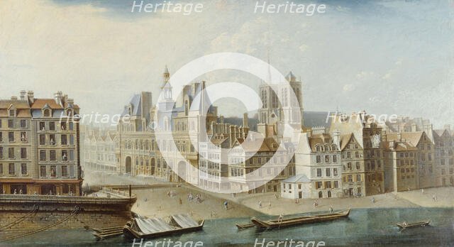 Hotel de Ville and Place de Greve (current Place de l'Hotel de Ville), 1753. Creator: Nicolas Raguenet.