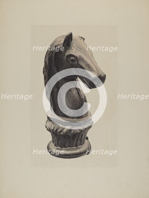 Hitching Post, 1935/1942. Creator: Henry Tomaszewski.