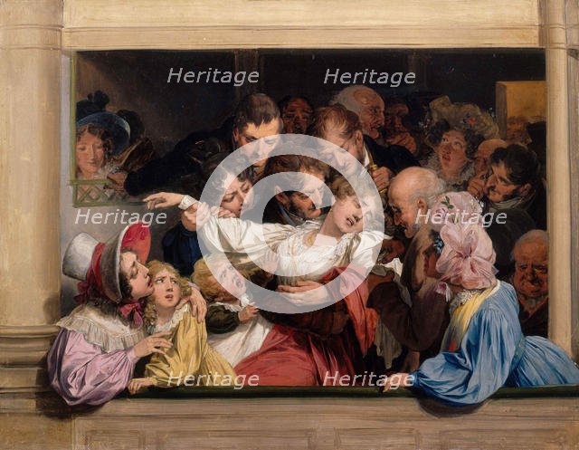 The effect of melodrama (L'effet du mélodrame), c. 1830. Creator: Boilly, Louis-Léopold (1761-1845).
