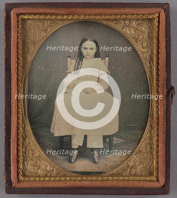 Portrait of a Girl in Braids, 1850-1854. Creator: Unknown.