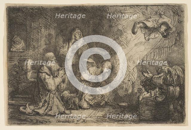 The Angel Departing from the Family of Tobias, 1641. Creator: Unknown.