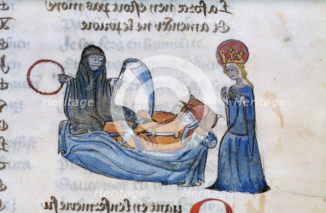 Death and dying, 14th century. Artist: Unknown