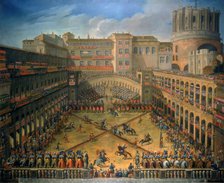 Tournament in a Court of the Vatican, Rome, 1565. Artist: Anon