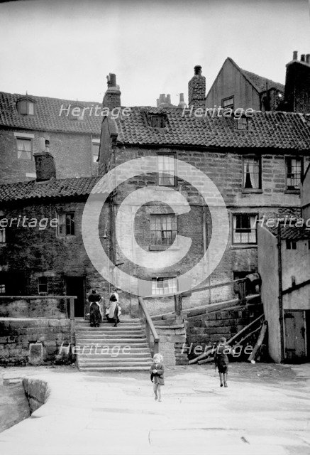 Tate Hill Pier, Whitby, North Yorkshire, c1925-c1935. Creator: Marjory L Wight.