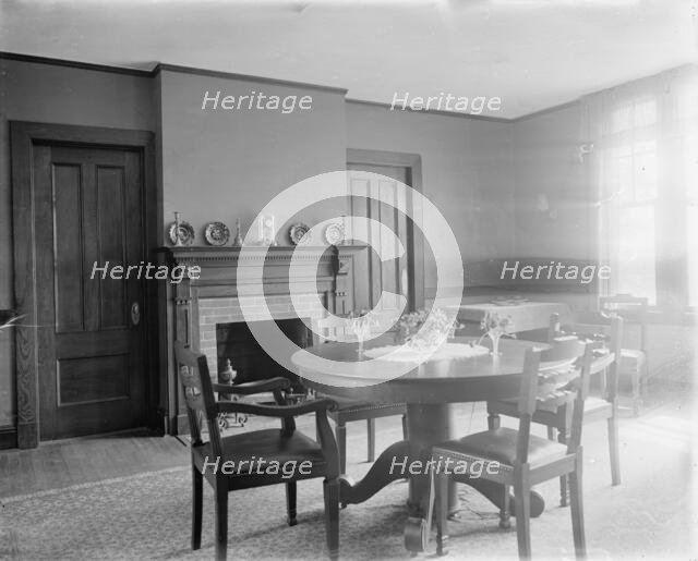A Dining room, probably in clubhouse, New York City, between 1900 and 1910. Creator: Unknown.