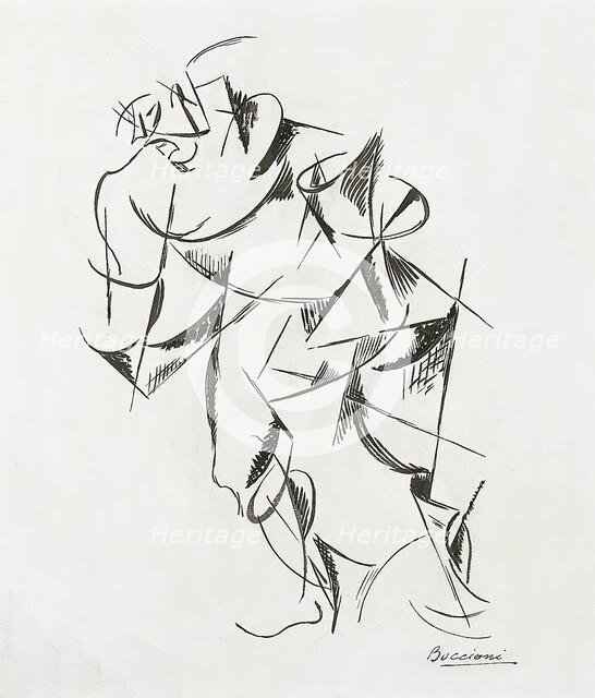 Dynamism of the Human Body: Boxer, 1913. Creator: Umberto Boccioni.