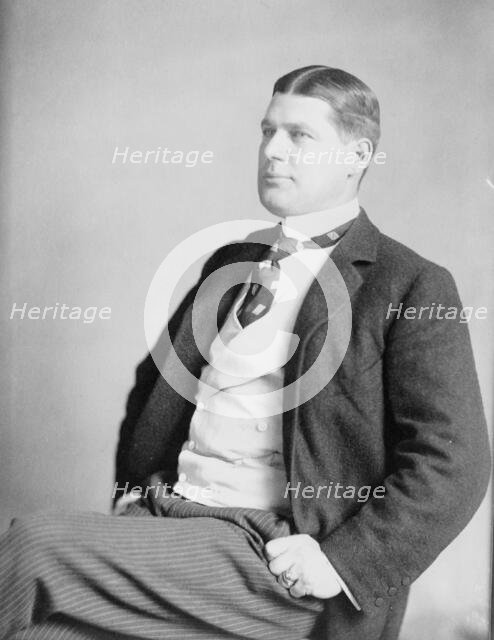 Herbert G. Squiers, half-length portrait, seated, facing left, c1904. Creator: Frances Benjamin Johnston.