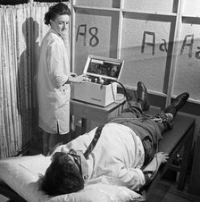 Nurse using a Cardiopan machine, Rotherham, South Yorkshire, 1967. Artist: Michael Walters