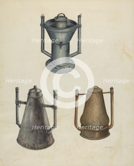 Bath Water Heaters, c. 1937. Creator: Al Curry.