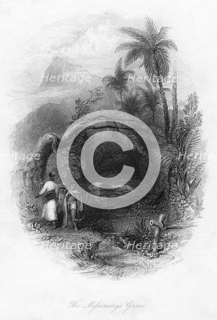 'The Missionary's Grave', 19th century. Artist: W Floyd