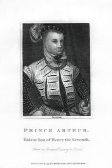 Prince Arthur, Prince of Wales, eldest son of Henry VII, (1795).Artist: Barrett