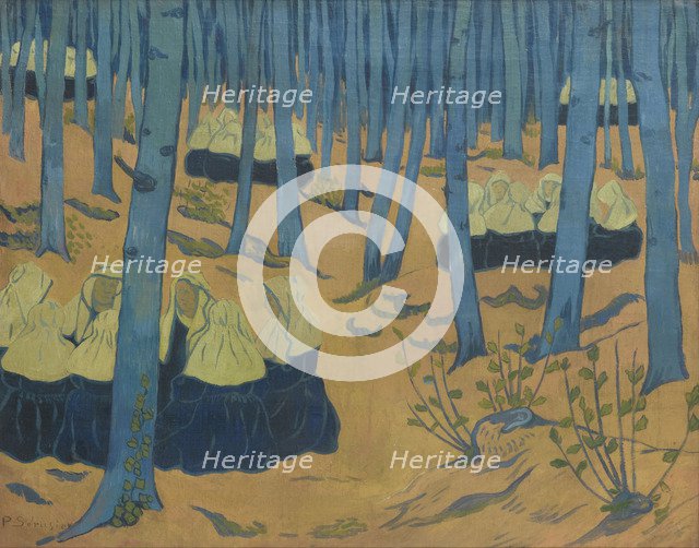 Breton Women, the Meeting in the Sacred Wood. (Bretonnes, réunion dans le bois sacré), ca 1892.