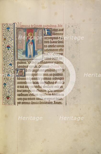 Saint Augustine; Arenberg Hours, early 1460s. Creator: Workshop of Willem Vrelant.