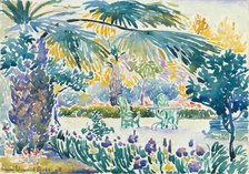 Garden of the Painter at Saint Clair, 1908. Creator: Henri-Edmond Cross.