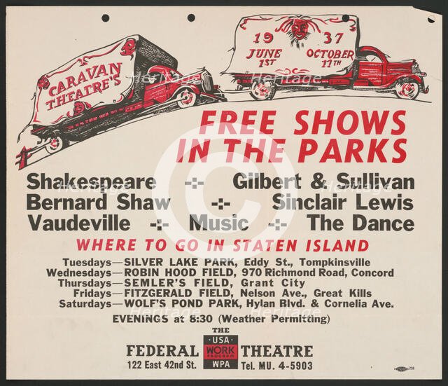 Free Shows in the Park, New York, [1930s]. Creator: Unknown.