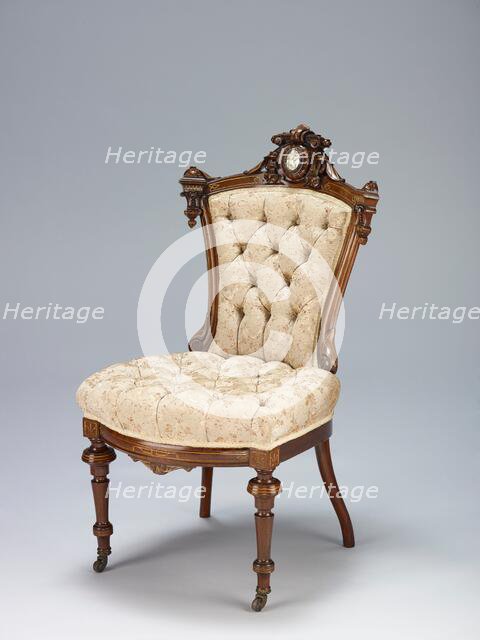 Side chair, about 1860-1870. Creator: John Jelliff.