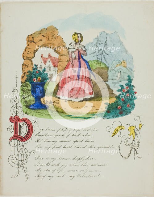 Day Dream of Life, of Hope, and Love (valentine), c. 1842. Creator: Unknown.