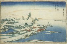 Snow on New Year's Day at Susaki (Susaki yuki no hatsuhi), from the series "Famous..., c. 1831. Creator: Ando Hiroshige.