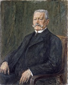 Portrait of Paul von Hindenburg. Artist: Liebermann, Max (1847-1935)