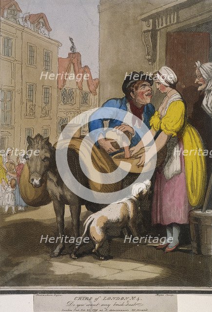 'Do you want any brick-dust', plate VI of Cries of London, 1799. Artist: H Merke