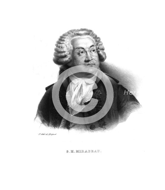 Honore-Gabriel de Riqueti, comte de Mirabeau, (c1820s).  Creator: Unknown.