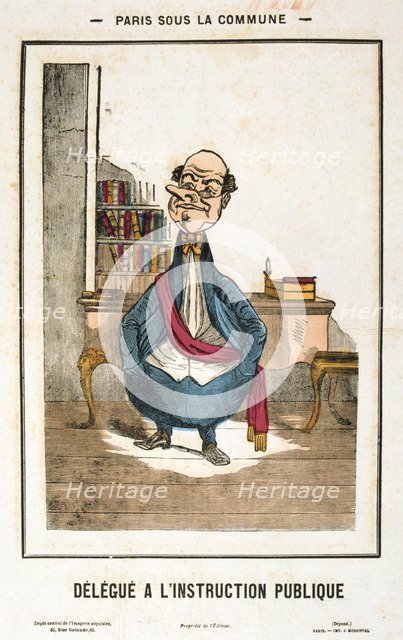 'Delegue a l'Instruction Publique', Paris Commune, 1871. Artist: Anon