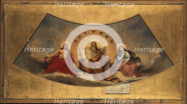 The Eternal Father, Christ and the Virgin, c1838. Creators: Alexandre Denis Abel de Pujol, Virgin Mary.