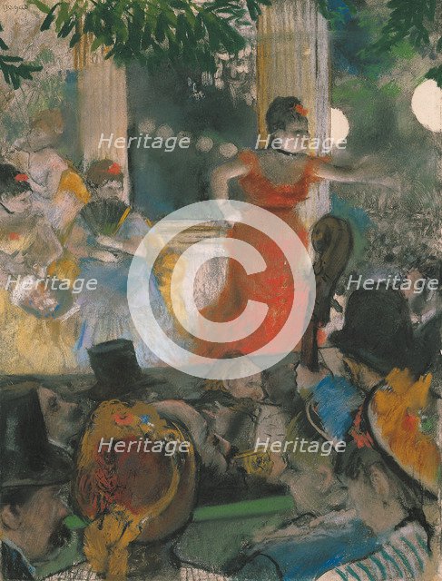 The café-concert at Les Ambassadeurs. Artist: Degas, Edgar (1834-1917)