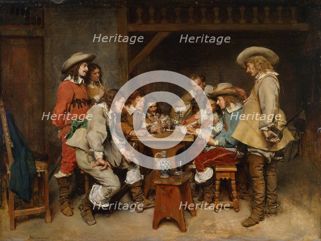 'Innocents and card sharpers', 1861. Artist: Jean Louis Ernest Meissonier.