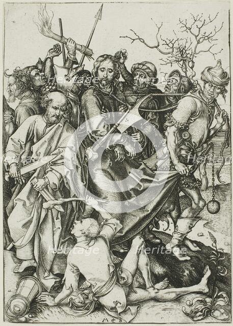 The Betrayal of Christ, from The Passion, c. 1480. Creator: Martin Schongauer.