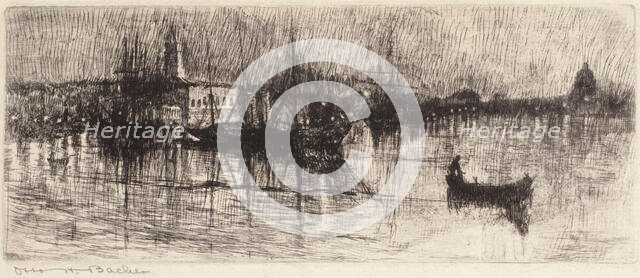 Rainy Night in Venice, 1880. Creator: Otto Henry Bacher.