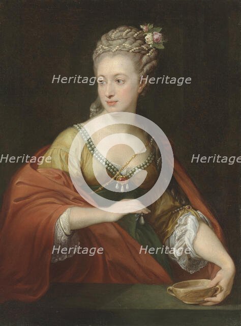 Portrait of Alexandra Evtikhievna Demidova (1724-1789) as Cleopatra, Early 1770s. Creator: Batoni, Pompeo Girolamo (1708-1787).