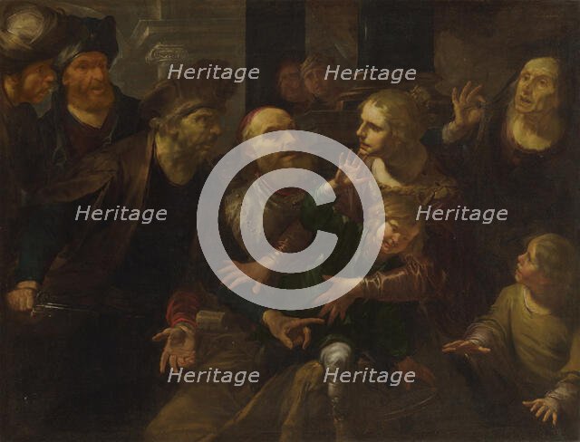 Joash is saved from Athaliah's wrath, First half of the 17th century. Creator: Assereto, Gioacchino (1600-1649).