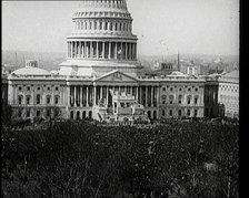 Crowds Gathering Outside the Capitol Building in Washington, District of Columbia, United..., 1922. Creator: British Pathe Ltd.