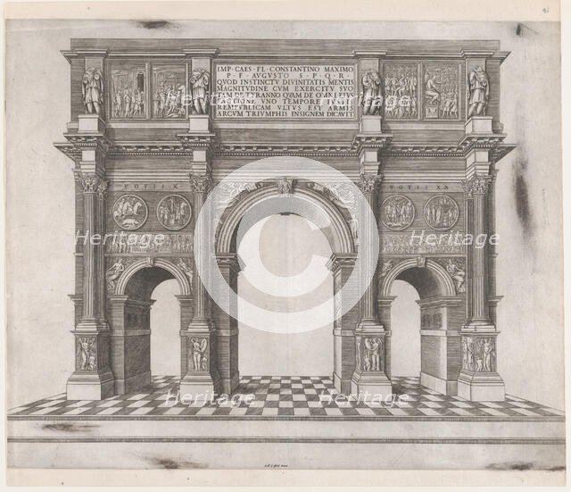 Speculum Romanae Magnificentiae: Arch of Constantine, 16th century., 16th century. Creator: Anon.
