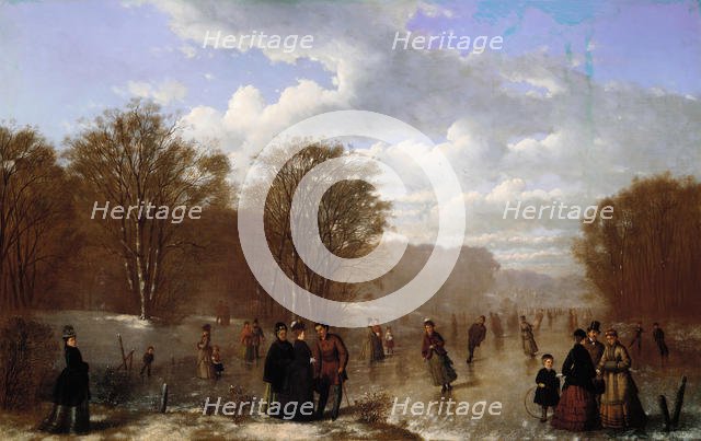 Skating on the Wissahickon, 1875. Creator: Johan Mengels Culverhouse.